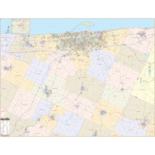 Erie, PA Wall Map by Kappa