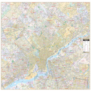 Philadelphia, PA Metro Wall Map by Kappa