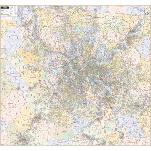 Pittsburgh, PA Wall Map by Kappa