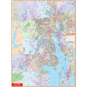 Providence, RI Wall Map by Kappa
