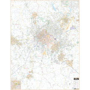 Greenville, SC Wall Map by Kappa