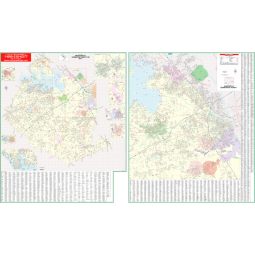 Lexington County, SC Wall Map by Kappa