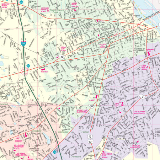 Lexington County, SC Wall Map by Kappa - Image 2