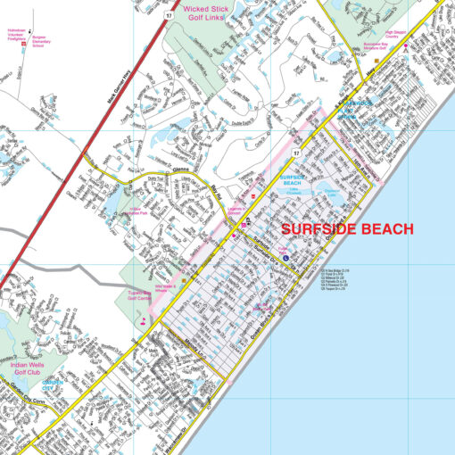 Myrtle Beach, SC Wall Map by Kappa - Image 2