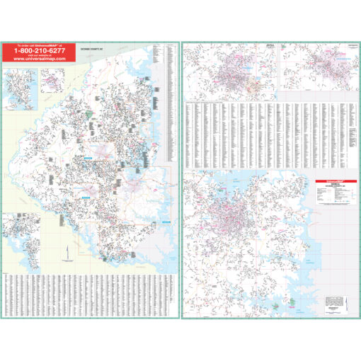 Oconee, SC Wall Map by Kappa