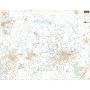 Spartanburg, SC Wall Map by Kappa