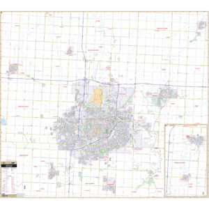Sioux Falls, SD Wall Map by Kappa