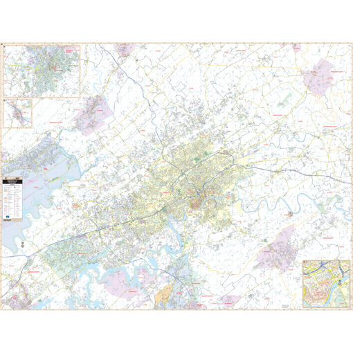 Knoxville, TN Wall Map by Kappa
