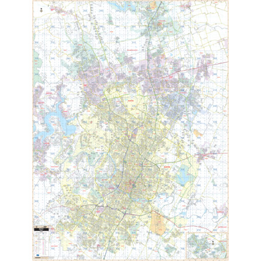 Austin, TX Wall Map by Kappa
