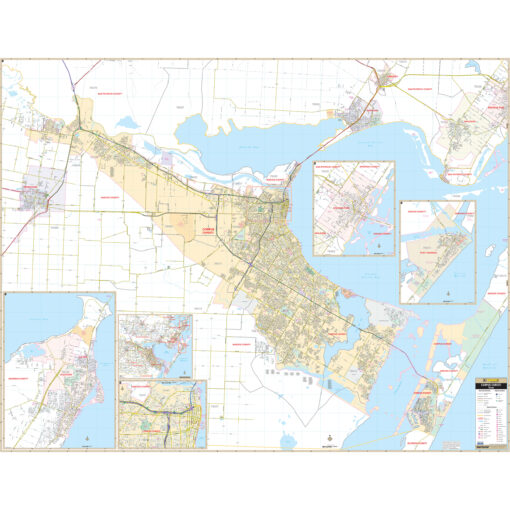 Corpus Christi, TX Wall Map by Kappa