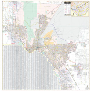 El Paso, TX Wall Map by Kappa