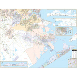 Galveston, TX Wall Map by Kappa