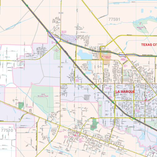 Galveston, TX Wall Map by Kappa - Image 2