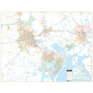 Golden Triangle, TX Wall Map by Kappa