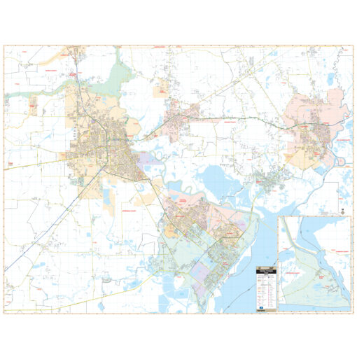 Golden Triangle, TX Wall Map by Kappa