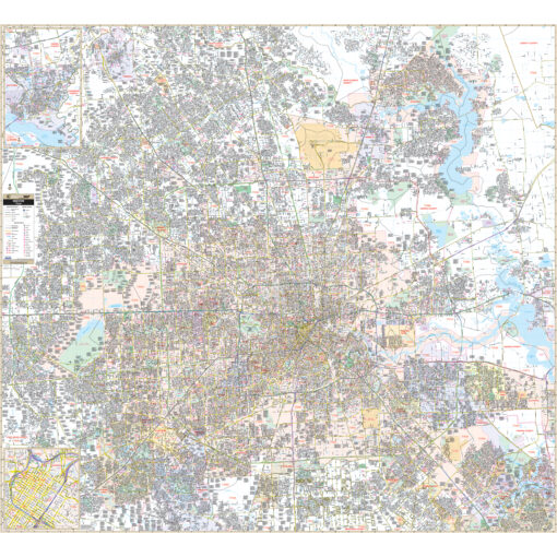 Houston, TX Wall Map by Kappa