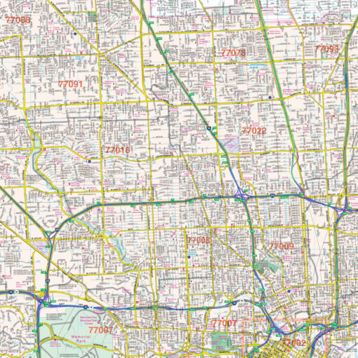Houston, TX Wall Map by Kappa - Image 2