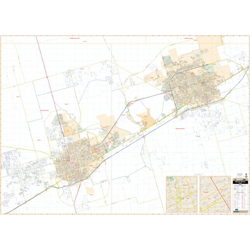 Midland & Odessa, TX Wall Map by Kappa
