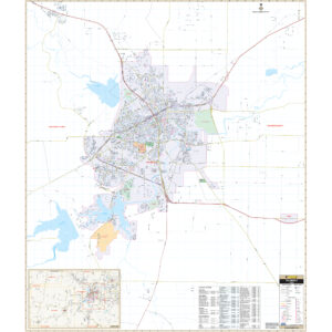 San Angelo, TX Wall Map by Kappa