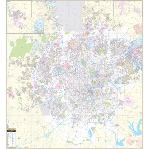 San Antonio, TX Wall Map by Kappa