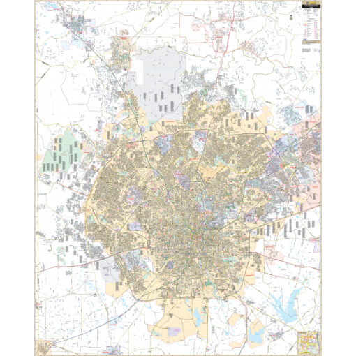San Antonio, TX Metro Wall Map by Kappa