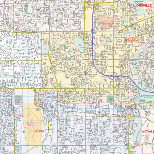 Salt Lake City, UT Wall Map by Kappa - Image 2