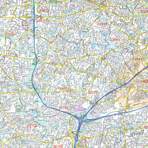 Fairfax County & Northern Virginia Wall Map by Kappa - Image 2