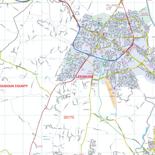 Loudoun County, VA Wall Map by Kappa - Image 2