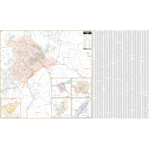Lynchburg, VA Wall Map by Kappa