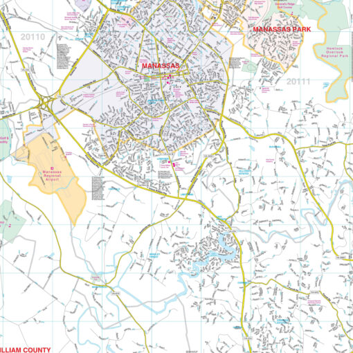 Prince William County, VA Wall Map by Kappa - Image 2