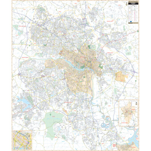 Richmond, VA Wall Map by Kappa