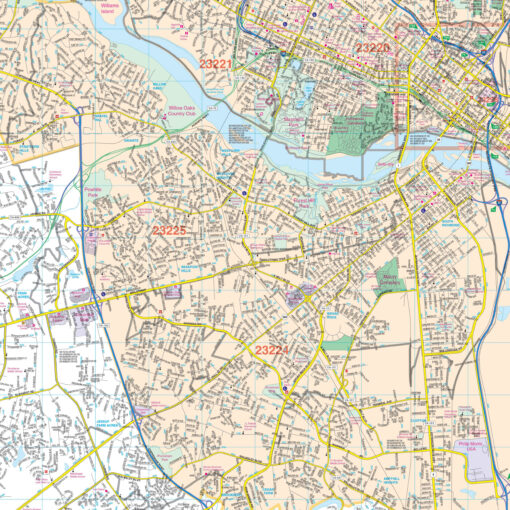 Richmond, VA Wall Map by Kappa - Image 2