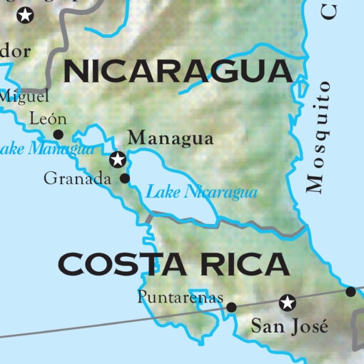 Central America Shaded Relief Wall Map by Kappa - Image 2