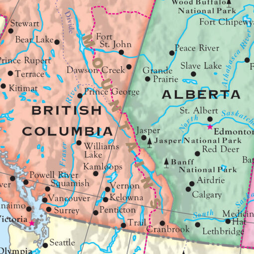 Canada Primary Wall Map by Kappa - Image 2