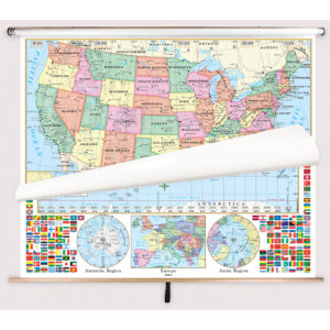 United States & World Primary Spring Roller Set w/Backboard by Kappa