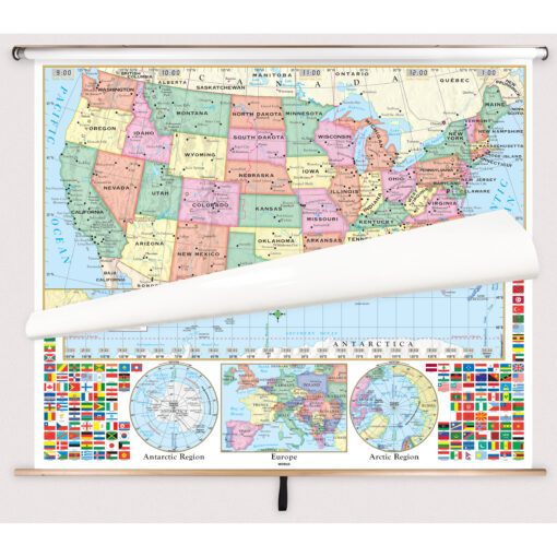 United States & World Primary Spring Roller Set w/Backboard by Kappa