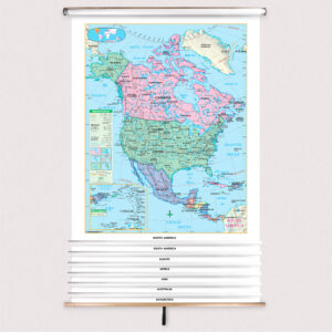 7-Map Essential Continent Spring Roller Set w/Backboard by Kappa