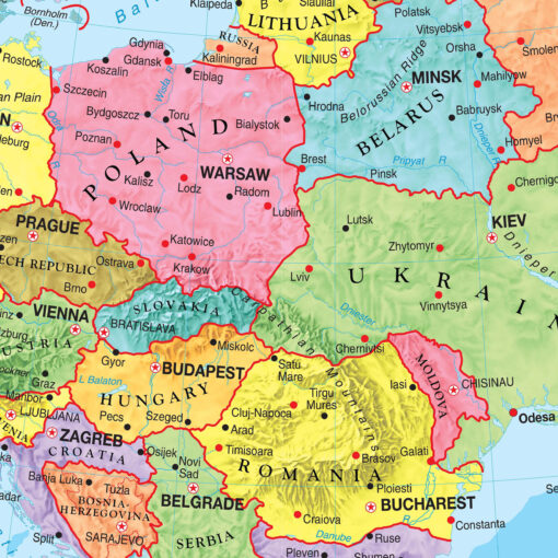 Europe Advanced Political Wall Map by Kappa - Image 2