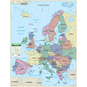 Europe Primary Wall Map by Kappa