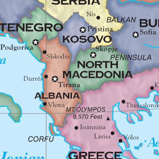 Europe Primary Wall Map by Kappa - Image 2