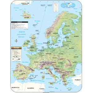 Europe Shaded Relief Wall Map by Kappa
