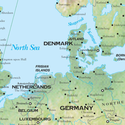 Europe Shaded Relief Wall Map by Kappa - Image 2