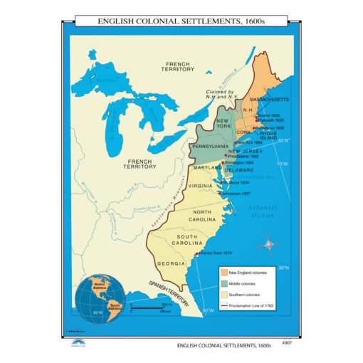 #007 English Colonial Settlements, 1600s