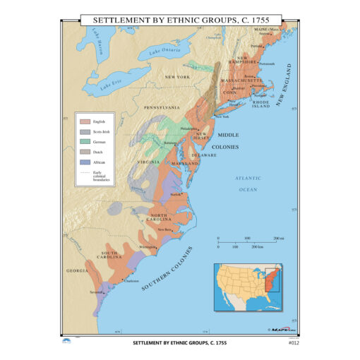 #012 Settlement by Ethnic Groups, 1755
