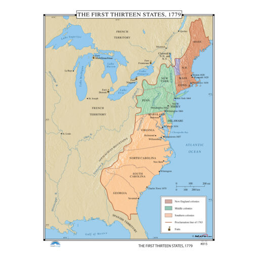 #015 The First Thirteen States, 1779