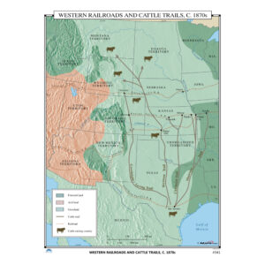 #041 Western Railroads & Cattle Trails, 1870s