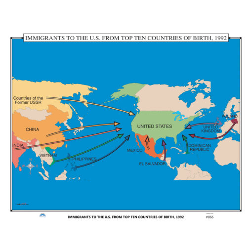 #066 Immigrants to the US from Top Ten Countries of Birth, 1992