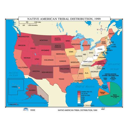 #067 Native American Tribal Distribution, 1999