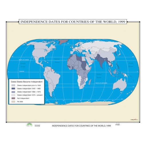 #183 Independence Dates for Countries of the World, 1999