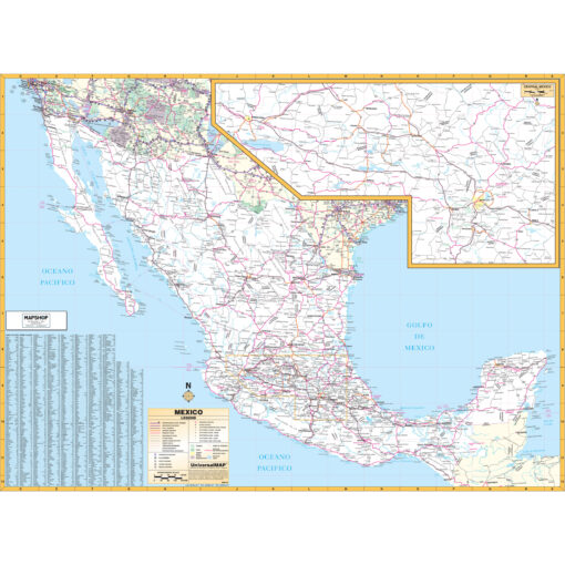 Mexico Wall Map by Kappa
